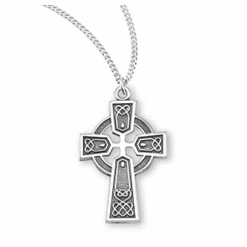 Sterling Silver Celtic Cross, 3/4", S179018C