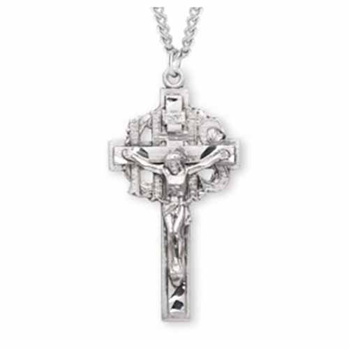 Sterling Silver Crucifix, 1-2/4", S388524