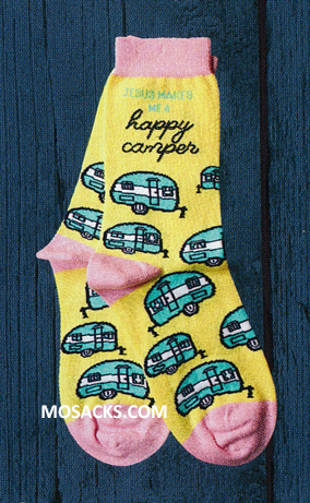 Jesus Makes Me A Happy Camper Socks-SOX3513