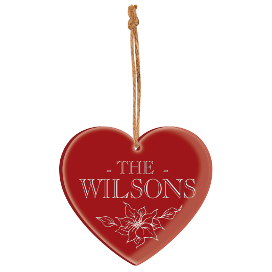 Heart Acrylic Ornament (Personalized)