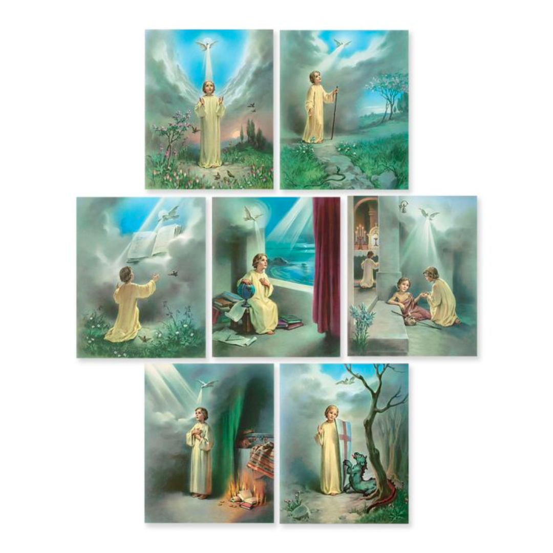 The Seven Gifts of The Holy Spirit 8" x10" Teaching Aid Poster Set
