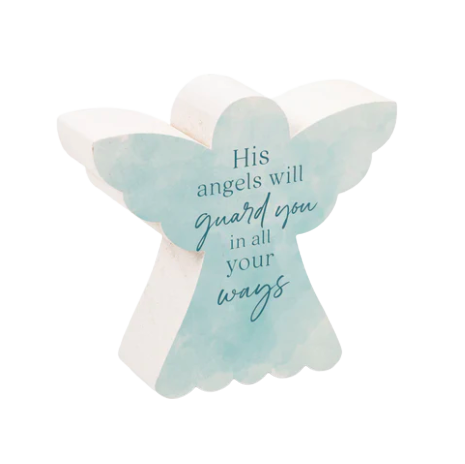 "His Angels Will Guard You in All Your Ways" Angel Shape