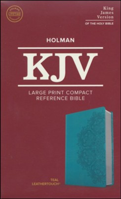 KJV Large Print Compact Reference Bible, Teal Leathertouch - Large Print 9781535935753
