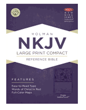 Holman Large Print Compact Reference Bible-NKJV Purple 9781433604720