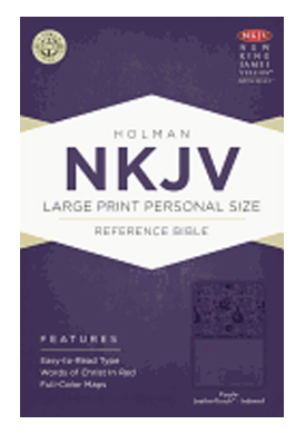 Holman Large Print Personal Size Reference Bible-NKJV Purple 9781433604805