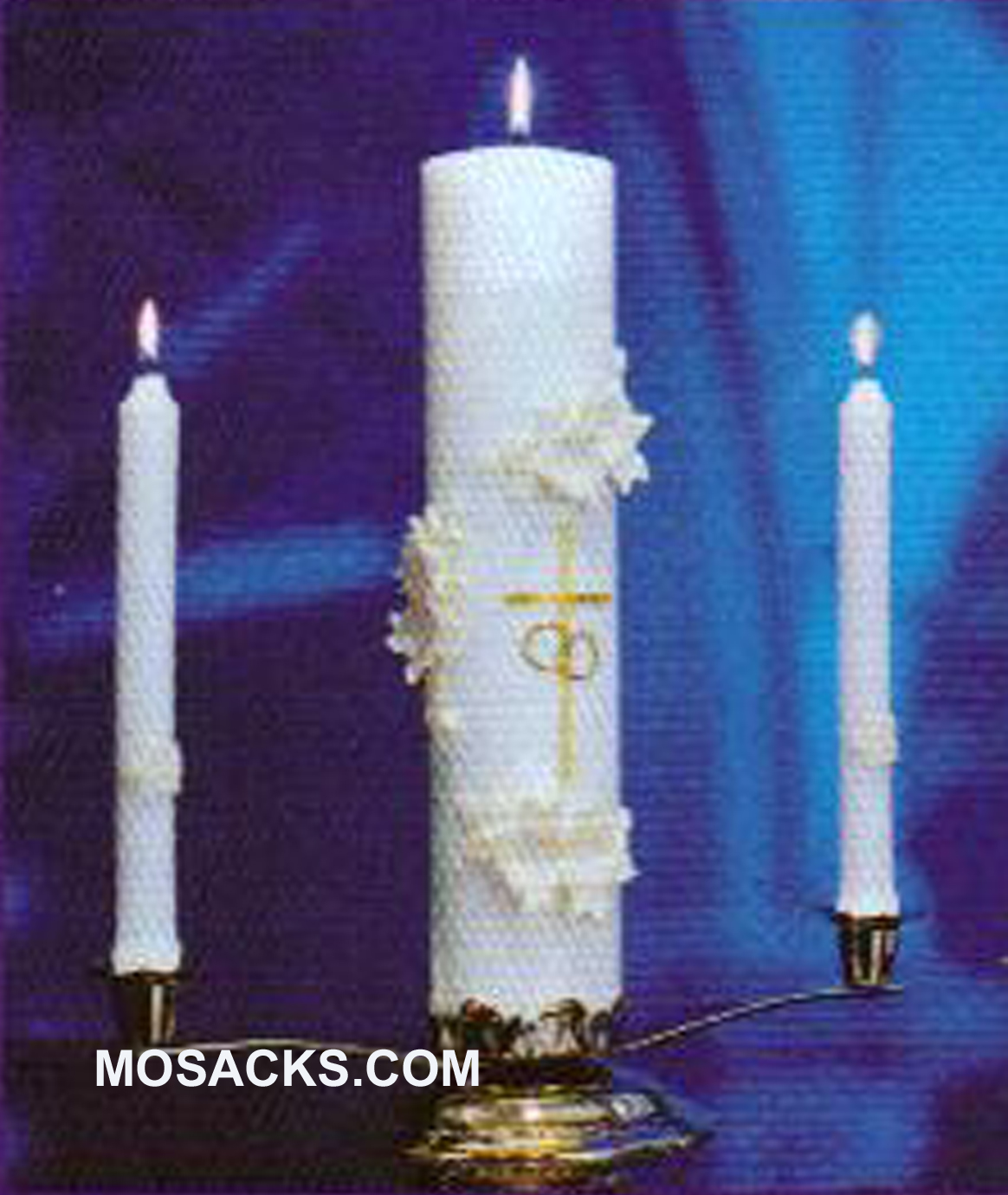 Marriage Holy Matrimony Ensemble Gold and Cream Unity Candle Set 84401201