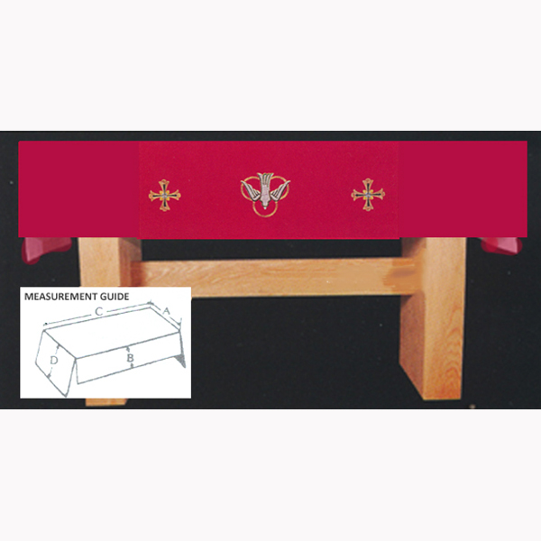 Washable Fitted Altar Cloth with Holy Spirit, Trinity & Crosses design -SL9402