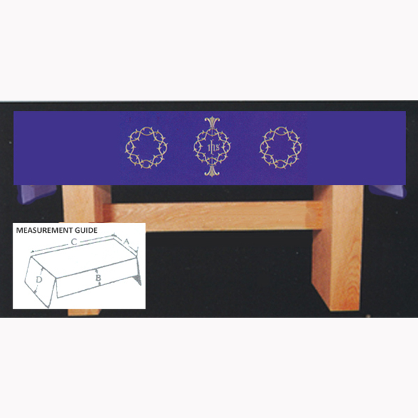 Washable Fitted Altar Cloth with IHS Crown Of Thorns and Lily-SL9409