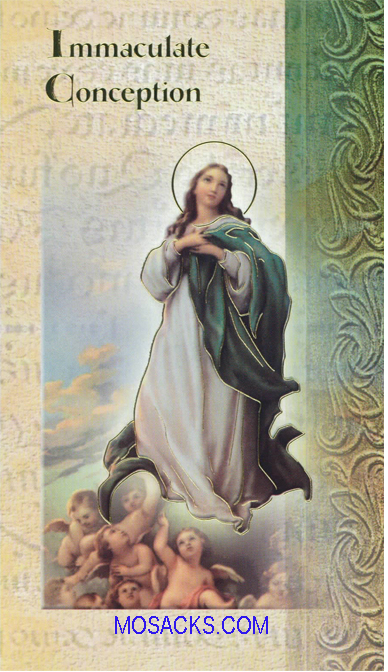 Immaculate Conception Laminated Bi-Fold Holy Card, 12-F5-251