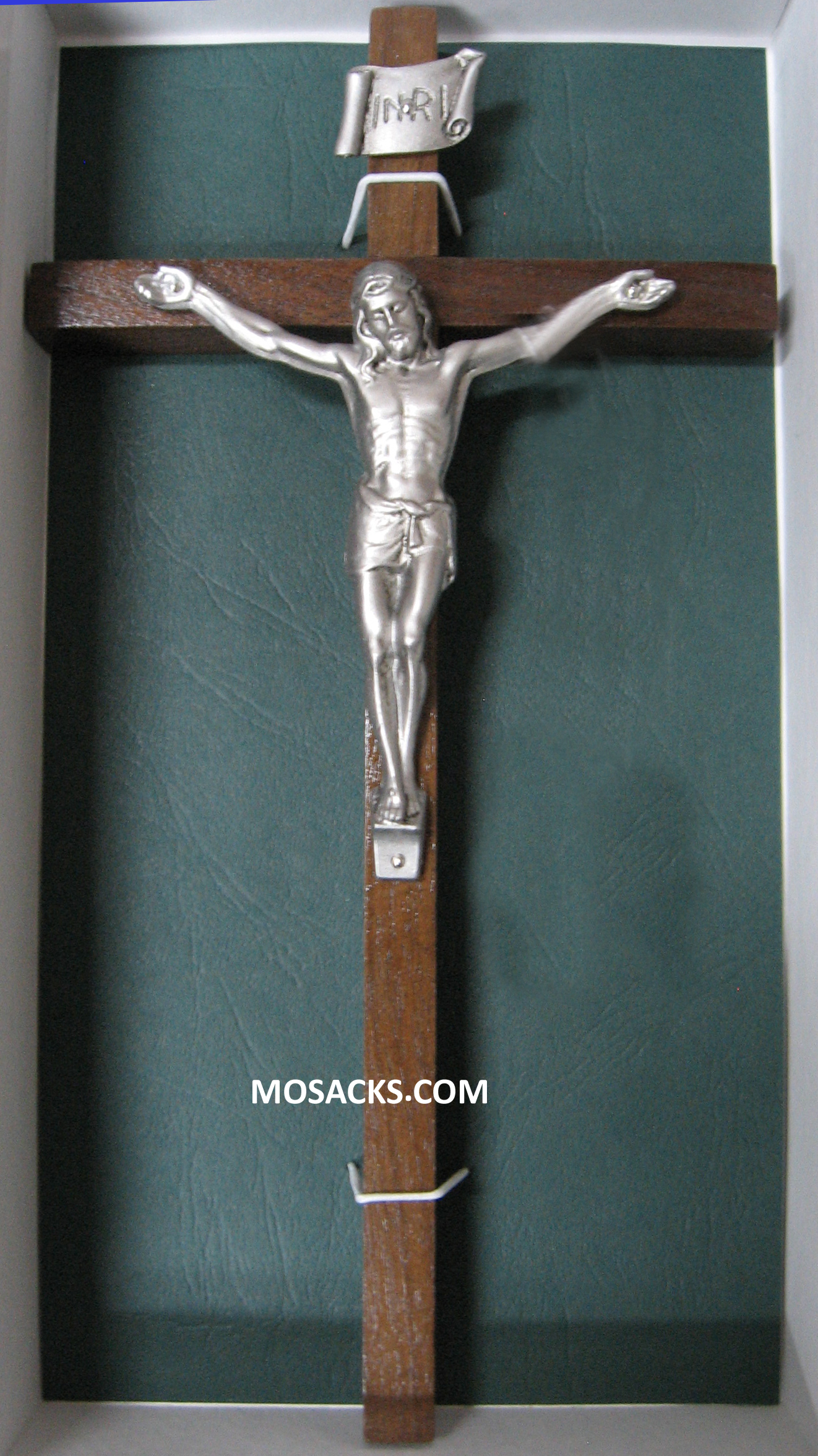 Crucifix 10" Walnut with Antique Pewter Corpus - JC1852E