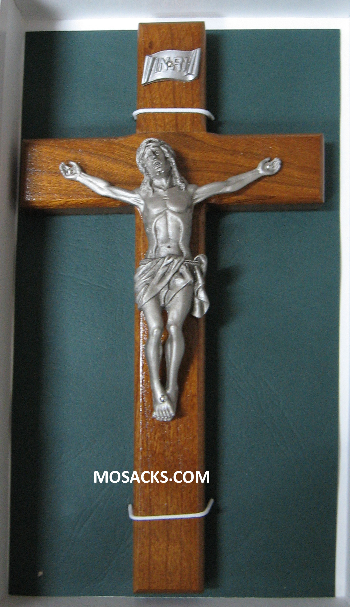 Crucifix 8" Cherry with Antique Pewter Corpus 34-JC6041E