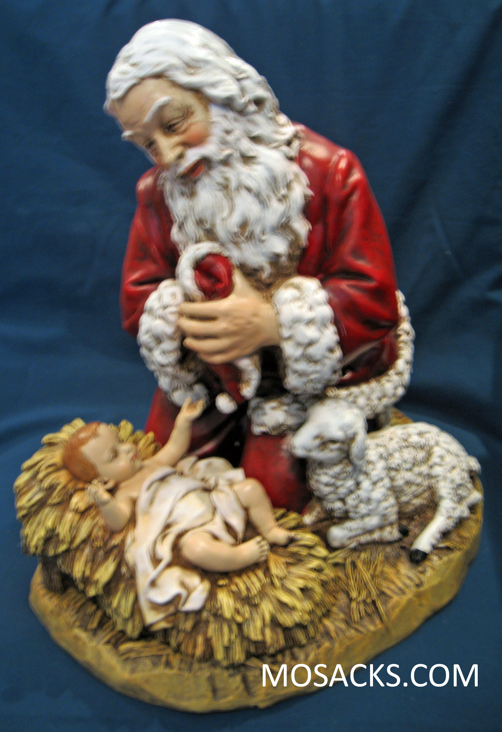 Joseph's Studio 13" Kneeling Santa w/Lamb Figure #26780