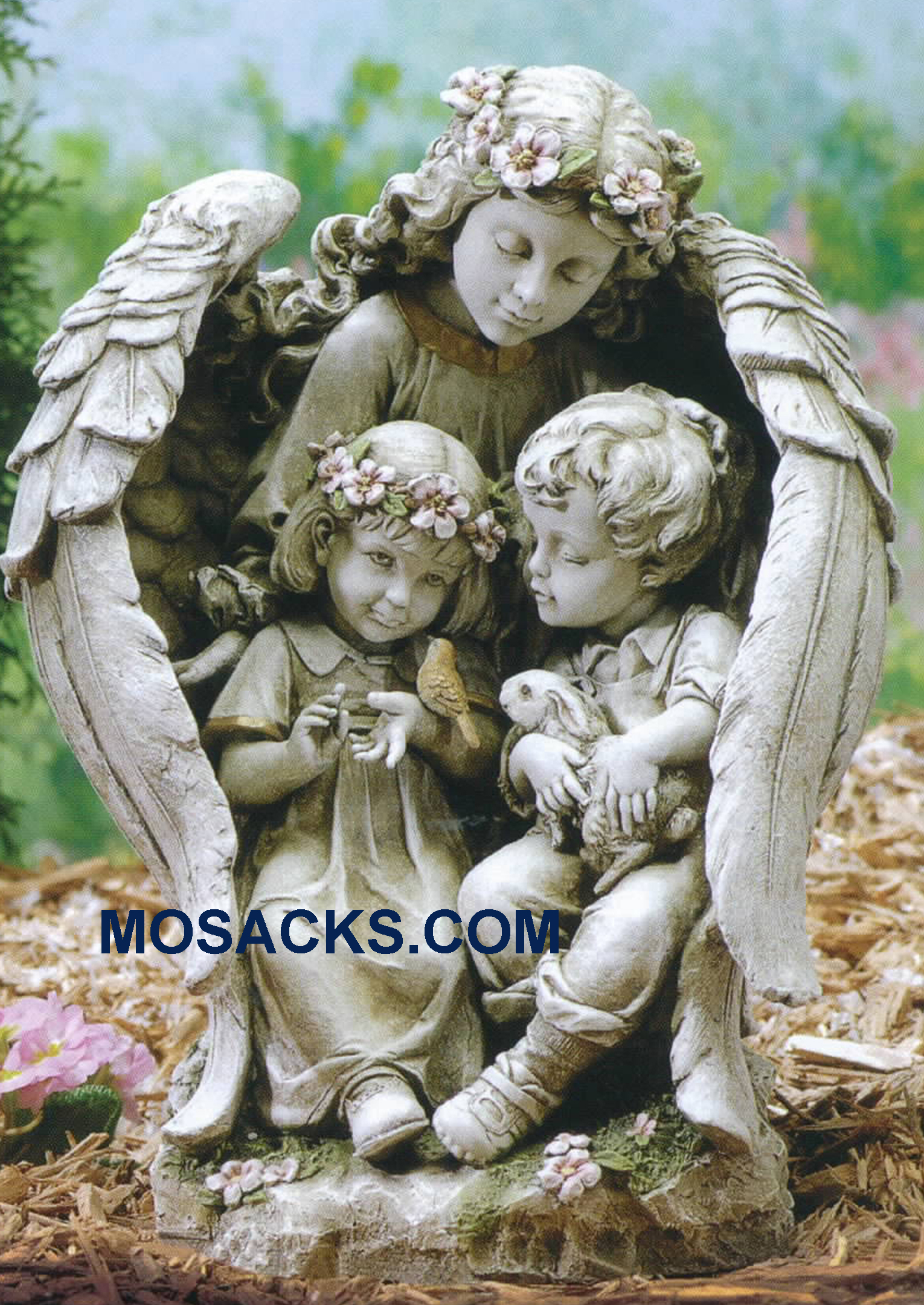Joseph Studio Guardian Angel with Children Statue 47625