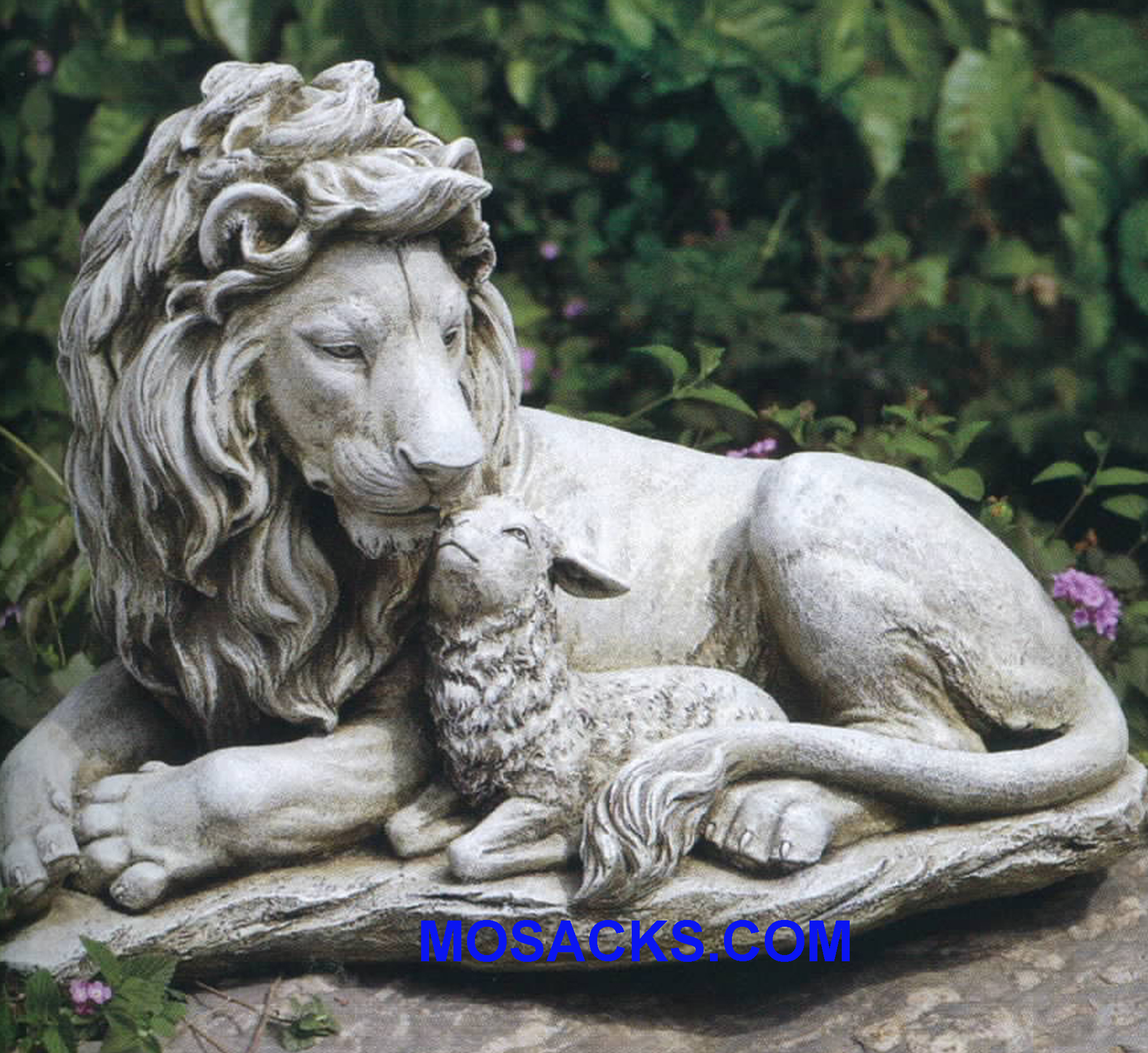 Joseph Studio Lion and Lamb Garden Statue 63063