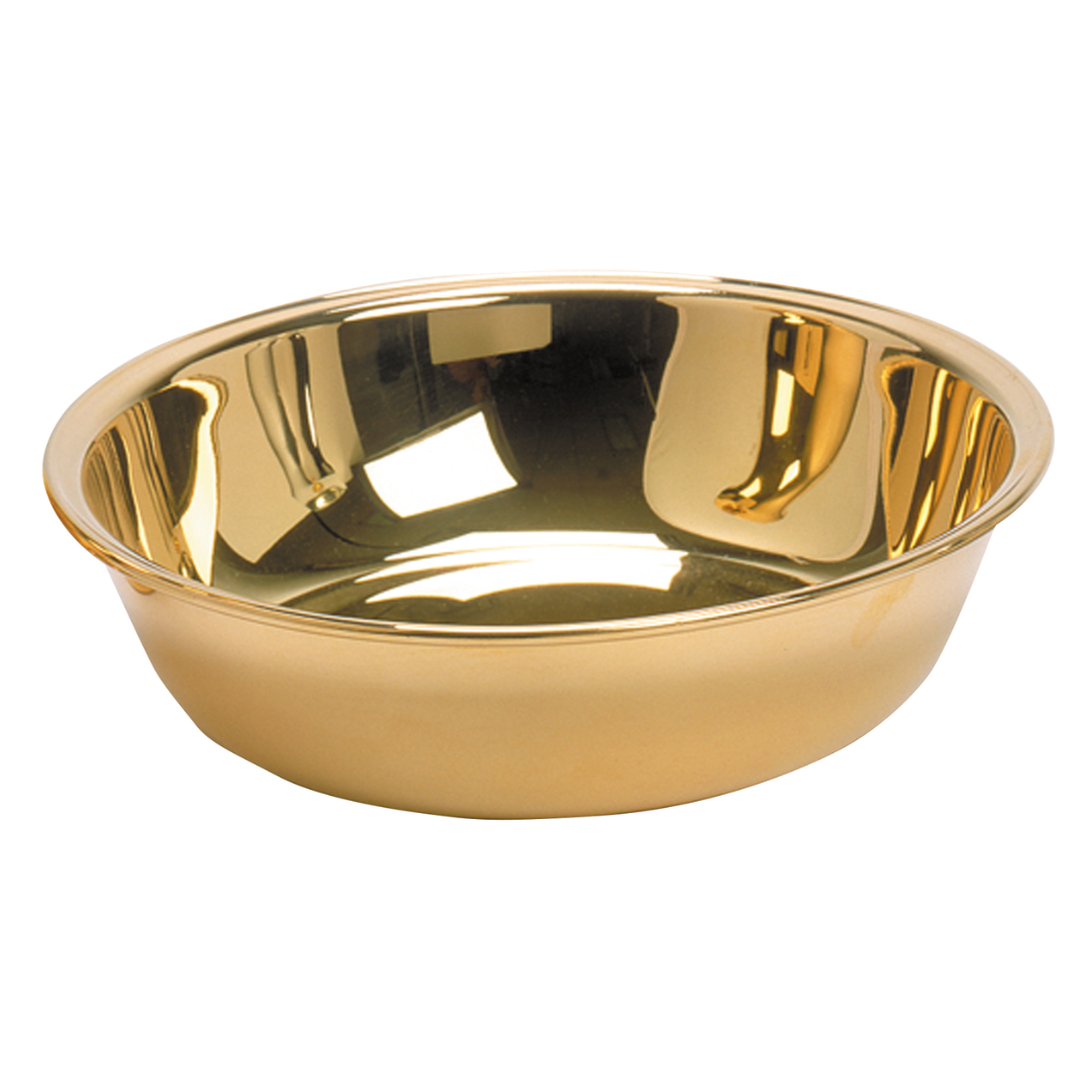 K Brand 8 Inch Diameter Gold Plated Pewter Basin (K218-G)