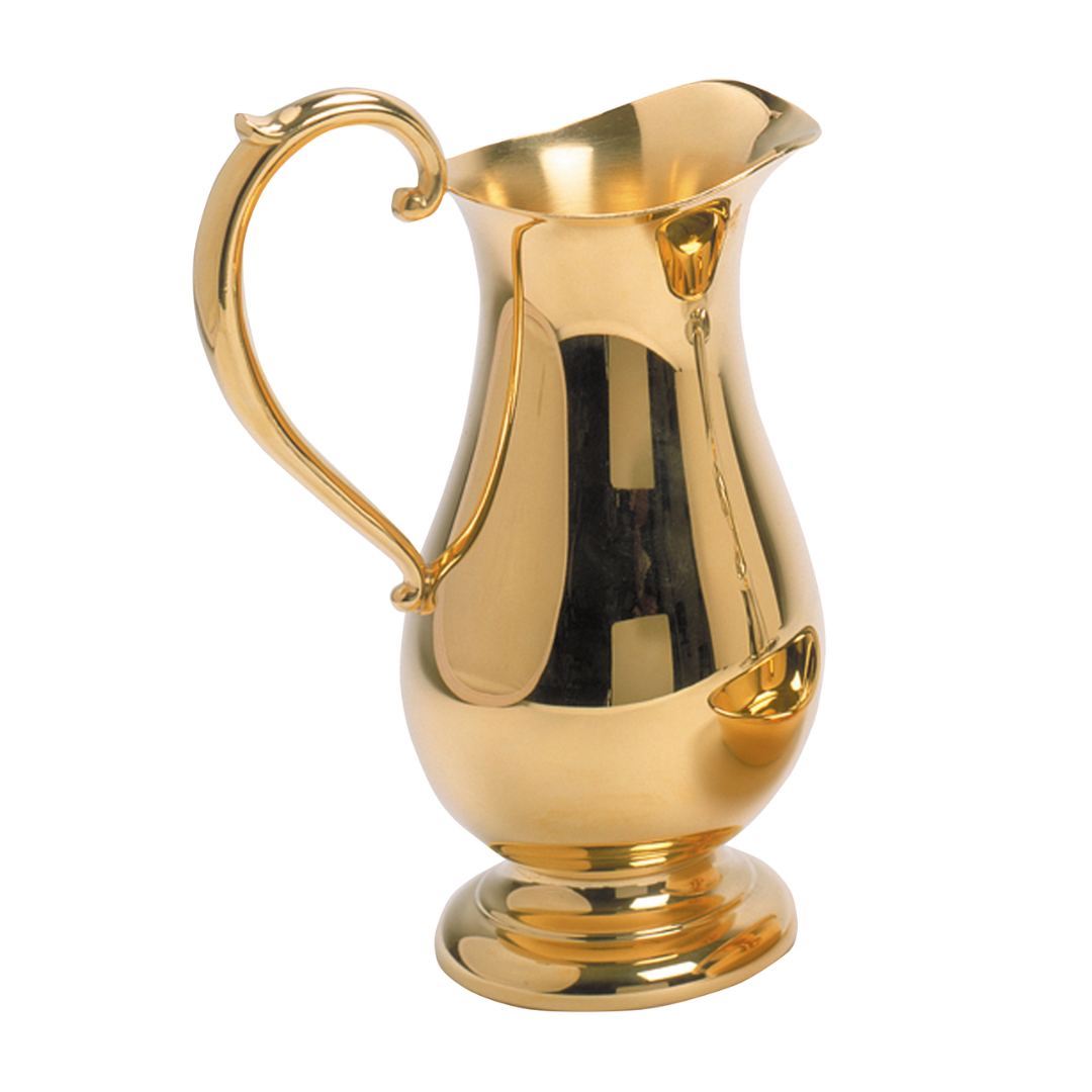 K Brand 8" H Gold Plated Pewter Ewer K217-G