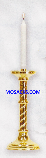 KBrand Ecclesiastical Brass Altar Candlestick 12" high 5" base 14-K1130