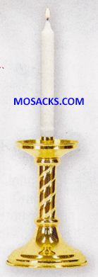 KBrand Ecclesiastical Brass Altar Candlestick 8" high 5" base 14-K1139CS