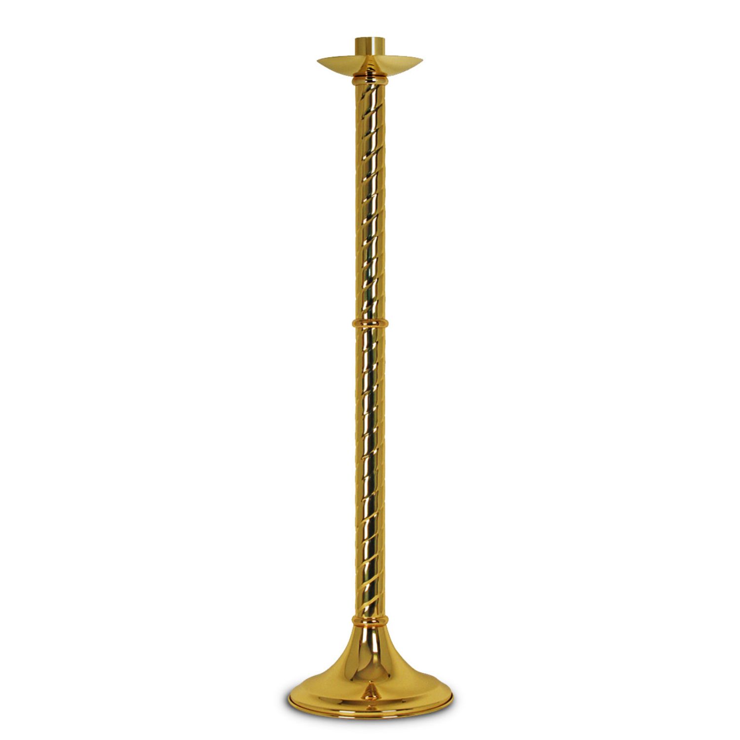KBrand Ecclesiastical Brass Paschal Candle Holder 28" with 3" Socket K1135-LP