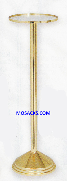 KBrand Polished Brass Pedestal Stand 36" High 10.5" base 11" top plate K489