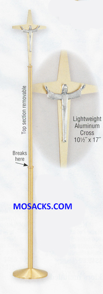 K Brand Brass Processional Crucifix 78" high 12" base 14-K330