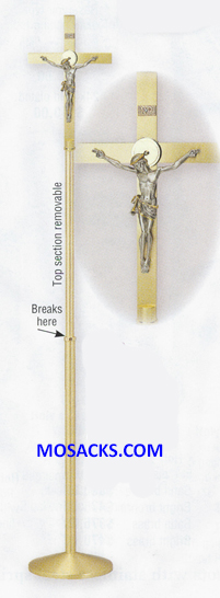 K Brand Brass Processional Crucifix 78" high 12" base 14-K730