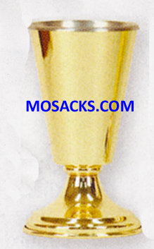 KBrand Ecclesiastical Brass Vase with Aluminum Liner 9" high 5" base K1134