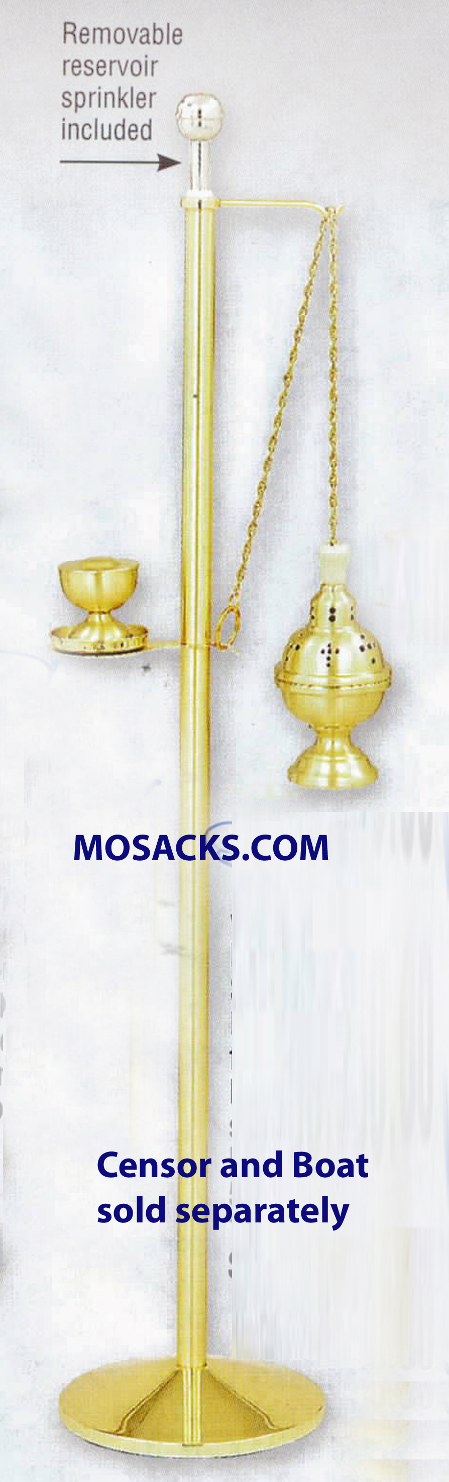 FREE SHIPPING on K Brand Censer Stand With Holy Water Sprinkler 50 " high 10.5" base -K180