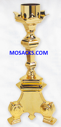 K Brand Gold Plate Paschal Candle Holder 20" high 9.5" base 14-K875