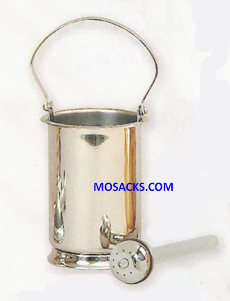 K Brand Holy Water Pot and Sprinkler in Stainless Steel 14-K189