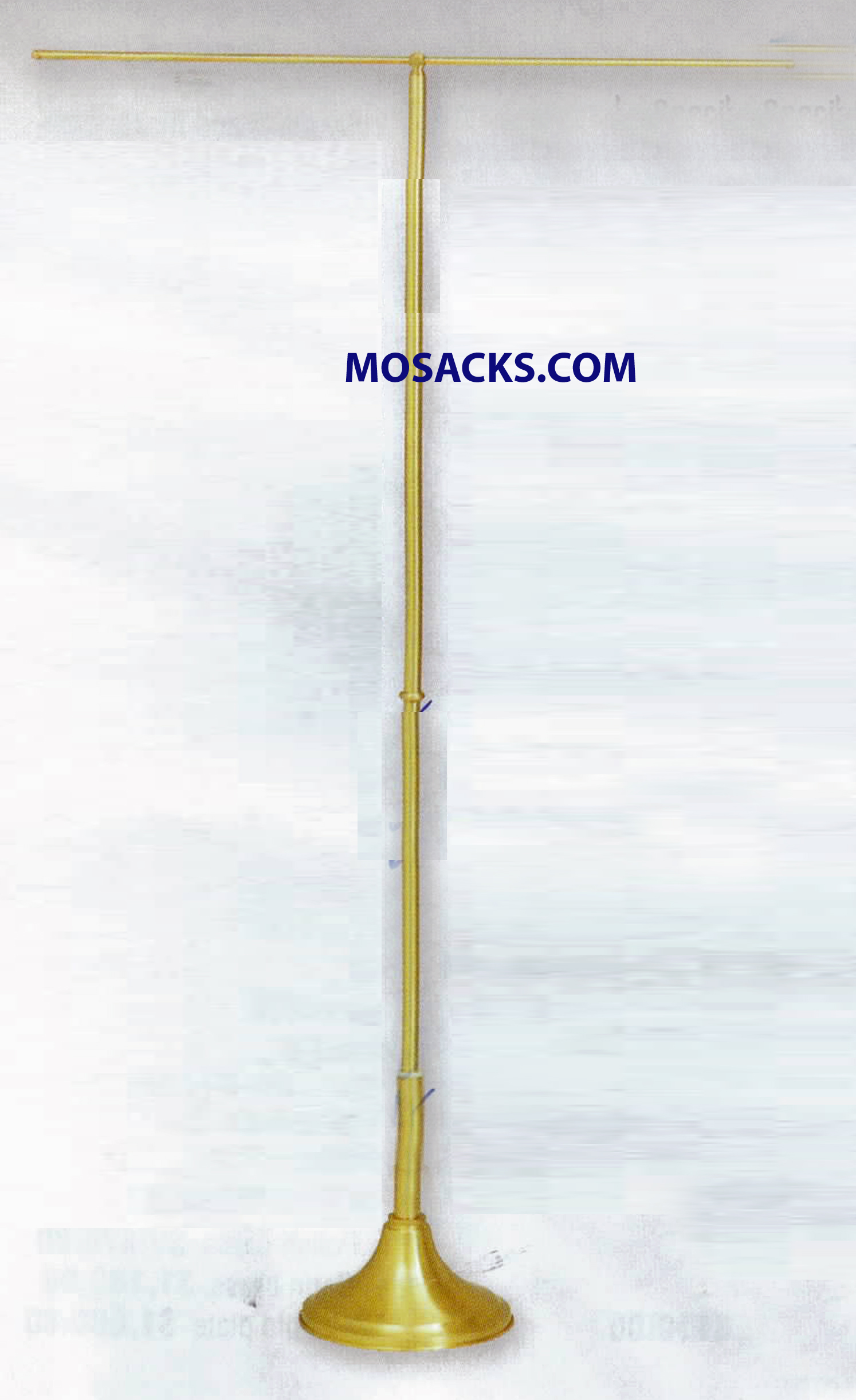 K Brand Processional Banner Stand Solid Brass 60" Movable Rigid Shaft-K173C