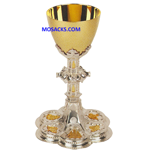 Chalice 24kt Gold and Silver: 9" High 9 oz capacity (14-K910)
