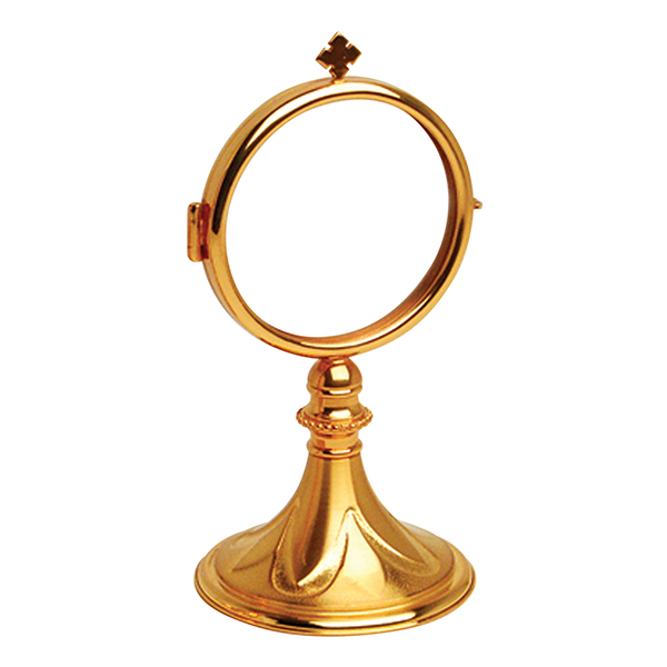 Chapel Monstrance Gold Plated - 2.75" Luna, 6.375" H. 3.25" B. K983