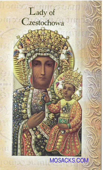 Our Lady of Czestochowa Laminated Bifold Holy Card, F5-223