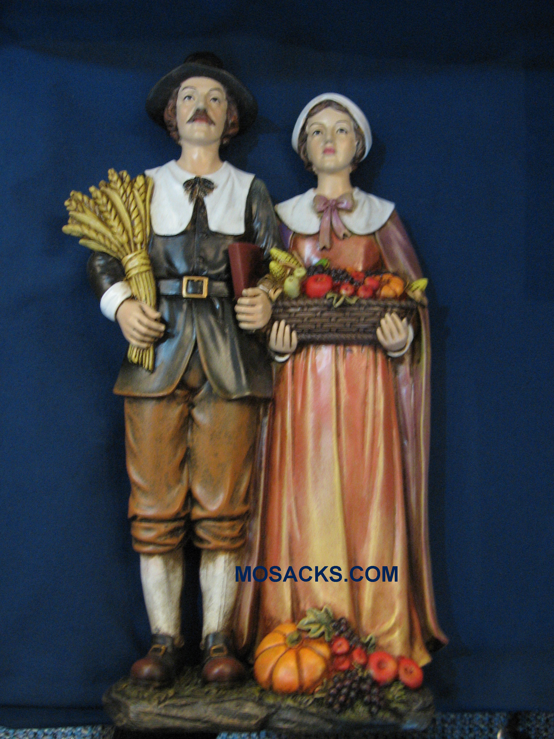 Large Pilgrim Couple 13 1/2" H 33521