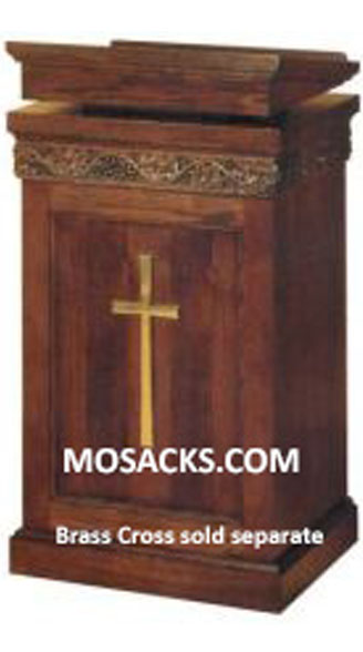 Lectern Wooden Grape Band with two inside shelves 40-1420