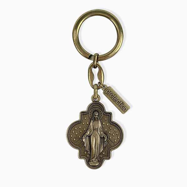 My Saint My Hero Blessed Mother Mary Key Ring-Bronze-46004BZ