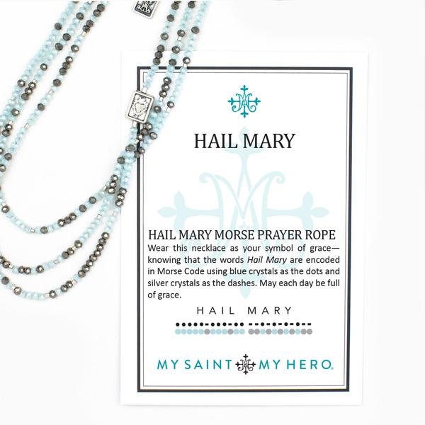 My Saint My Hero Hail Mary Morse Code Prayer Rope 36030HM