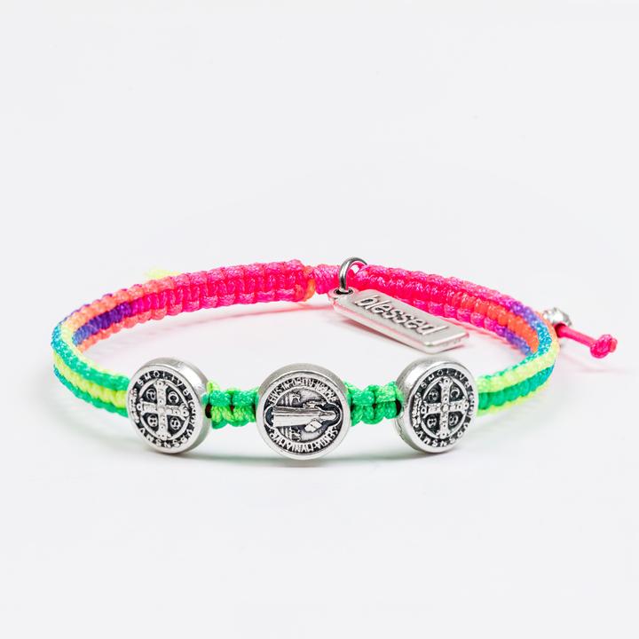 My Saint My Hero New Day Trinity Blessing Bracelet Silver Medals -26045SL