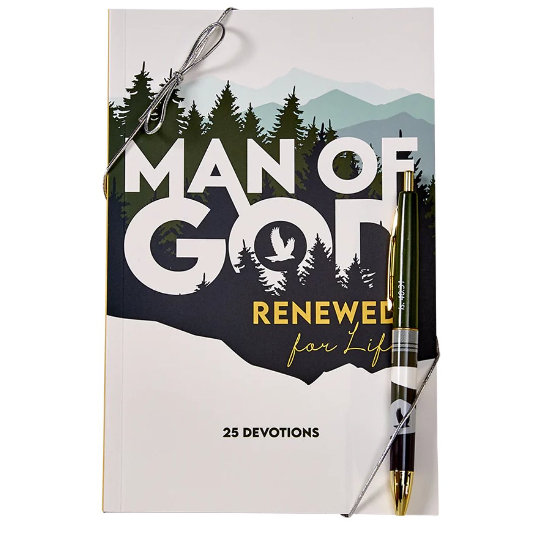 "Man Of God: Renewed For Life Devotions" Book & Pen Gift Set