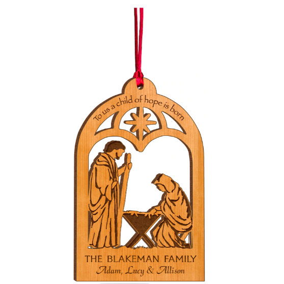 Manger Ornament (Personalized) - ZCFW06