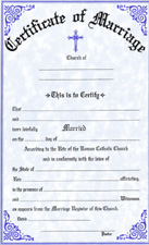 Catholic Marriage Certificate No. 312