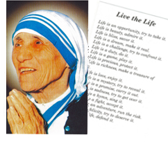 Mother Teresa of Calcutta Holy Card 2-MT5