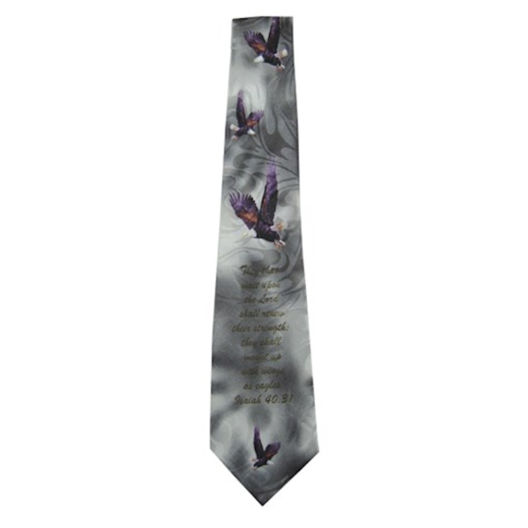 Mount Up WIth Wings Dark Grey Necktie-81415