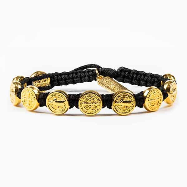 My Saint My Hero Benedictine Blessing Bracelet Gold-10002Series