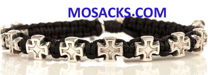My Saint My Hero Faith Blessing Bracelet Black Silver-10031BK