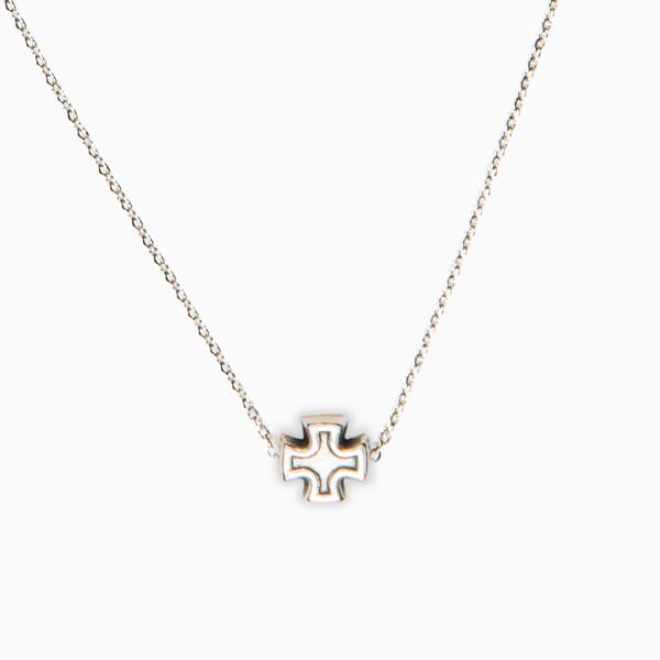 My Saint My Hero Faith Petite Silver Cross Necklace-34004SL
