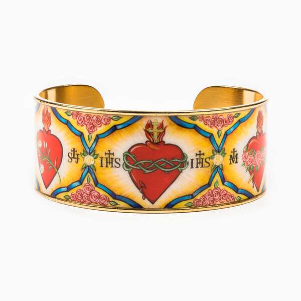 MSMH Holy Family Heart Of God Cuff Bracelet 32005GD
