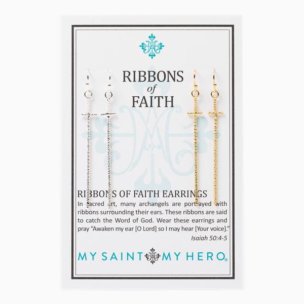 My Saint My Hero Ribbons of Faith Earrings 40007MX