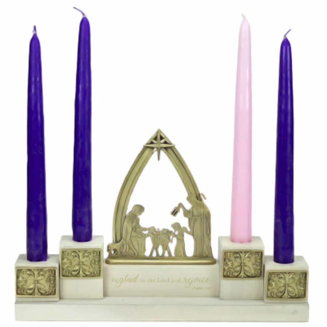 Nativity Scene Advent Candle Holder